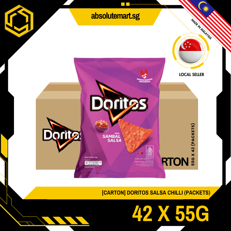 [CARTON] DORITOS Salsa Chilli 55G X 42 (PACKETS) - ABSOLUTE MART[CARTON] DORITOS Salsa Chilli 55G X 42 (PACKETS)