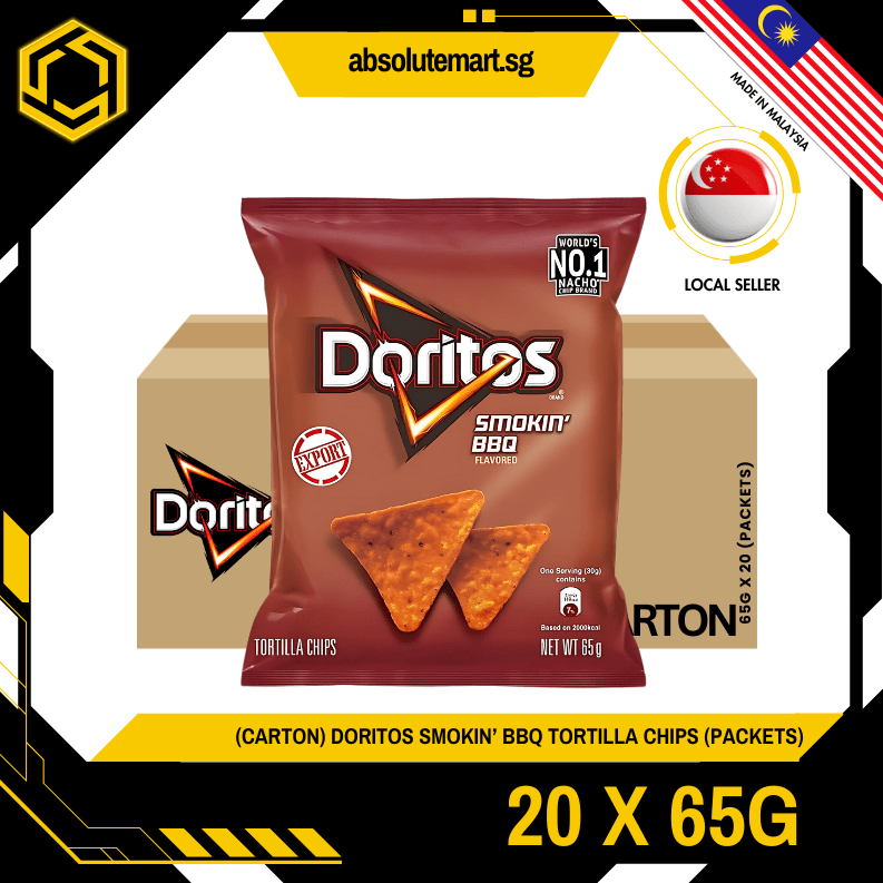 [CARTON] DORITOS Smoking BBQ 65G X 20 (PACKETS) - ABSOLUTE MART[CARTON] DORITOS Smoking BBQ 65G X 20 (PACKETS)