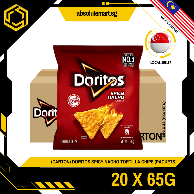 [CARTON] DORITOS Spicy Nacho 65G X 20 (PACKETS) - ABSOLUTE MART[CARTON] DORITOS Spicy Nacho 65G X 20 (PACKETS)