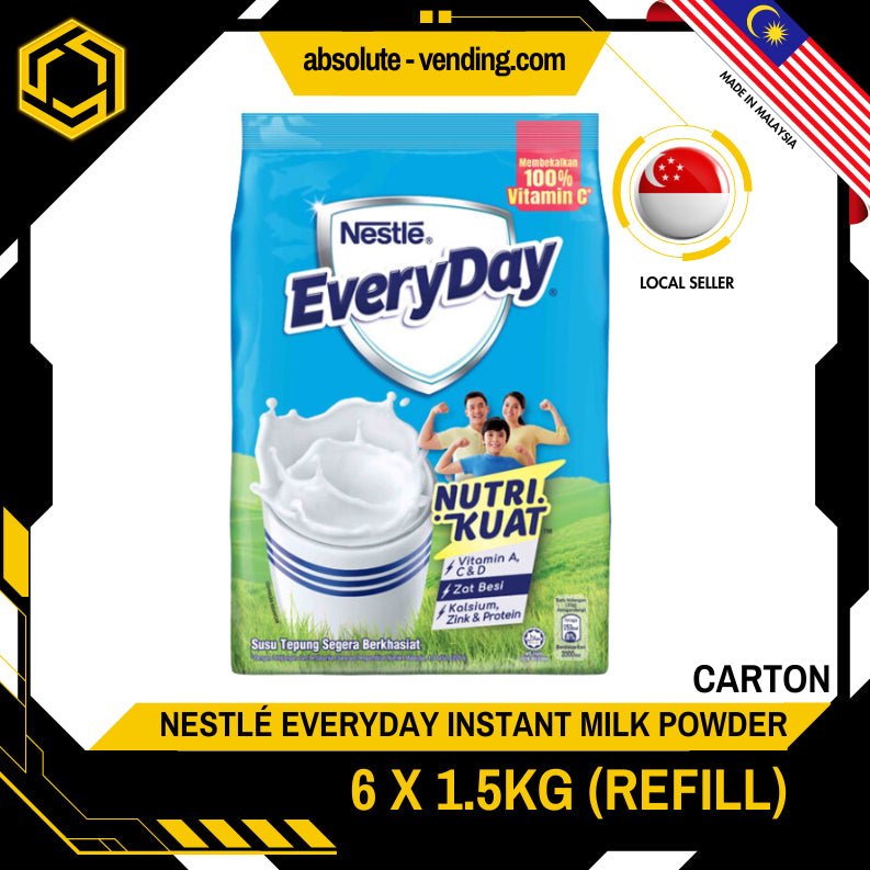 [CARTON] EVERYDAY Full Cream Milk Powder Refill Pack 1.5KG X 6 (PACKETS) - ABSOLUTE MART[CARTON] EVERYDAY Full Cream Milk Powder Refill Pack 1.5KG X 6 (PACKETS)