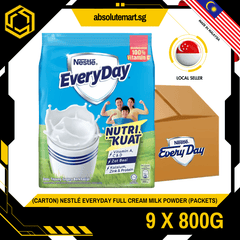 [CARTON] EVERYDAY Full Cream Milk Powder Refill Pack 800G X 9 (PACKETS) - ABSOLUTE MART[CARTON] EVERYDAY Full Cream Milk Powder Refill Pack 800G X 9 (PACKETS)