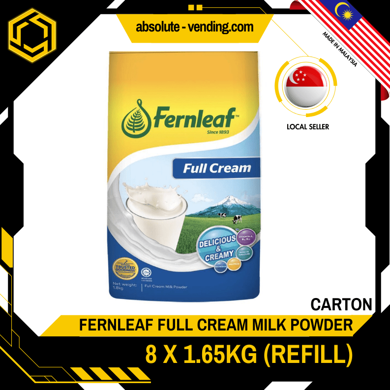 [CARTON] FERNLEAF Full Cream Milk Powder Refill 1.65KG X 8 (PACKETS) - ABSOLUTE MART[CARTON] FERNLEAF Full Cream Milk Powder Refill 1.65KG X 8 (PACKETS)