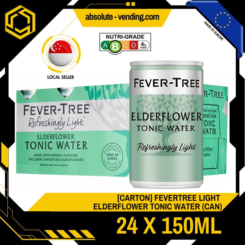 [CARTON] FEVER TREE Light Elderflower Tonic 150ML X 24 (CAN) - ABSOLUTE MART[CARTON] FEVER TREE Light Elderflower Tonic 150ML X 24 (CAN)
