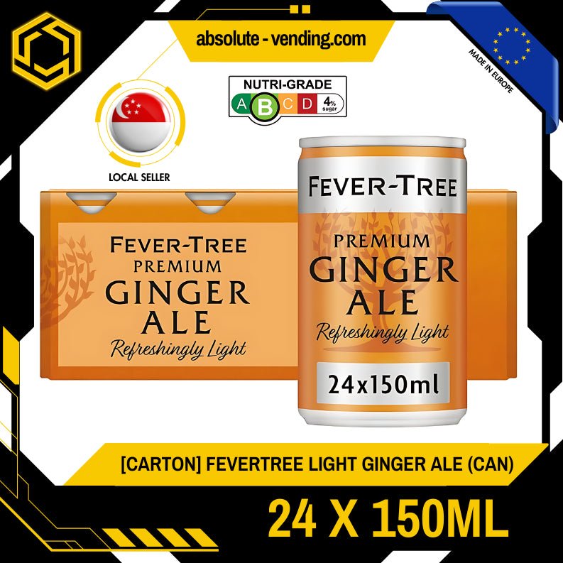[CARTON] FEVER TREE Light Ginger Ale 150ML X 24 (CAN) - ABSOLUTE MART[CARTON] FEVER TREE Light Ginger Ale 150ML X 24 (CAN)