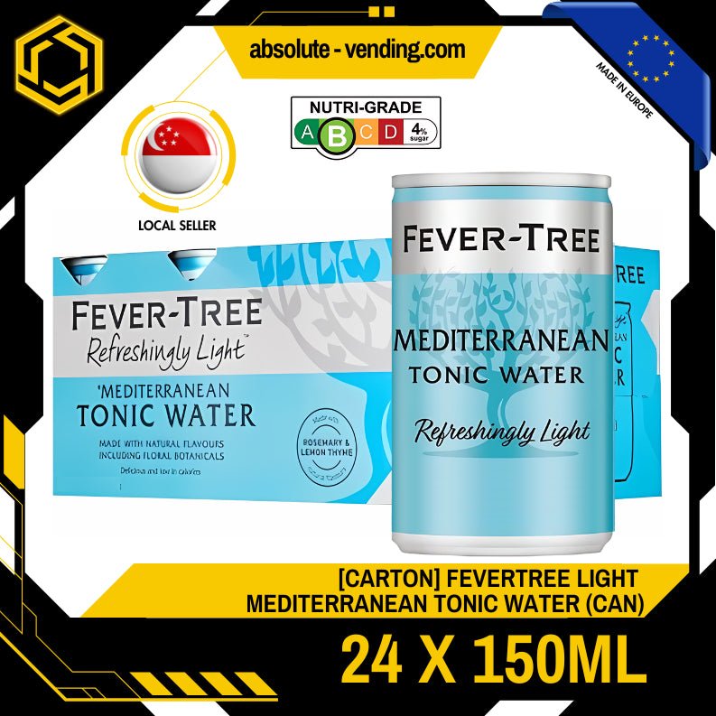 [CARTON] FEVER TREE Light Mediterranean Tonic 150ML X 24 (CAN) - ABSOLUTE MART[CARTON] FEVER TREE Light Mediterranean Tonic 150ML X 24 (CAN)