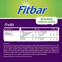 [CARTON] FITBAR Fruits Delight 20G X 12 X 6 (PACK) - ABSOLUTE MART[CARTON] FITBAR Fruits Delight 20G X 12 X 6 (PACK)Granola Bars