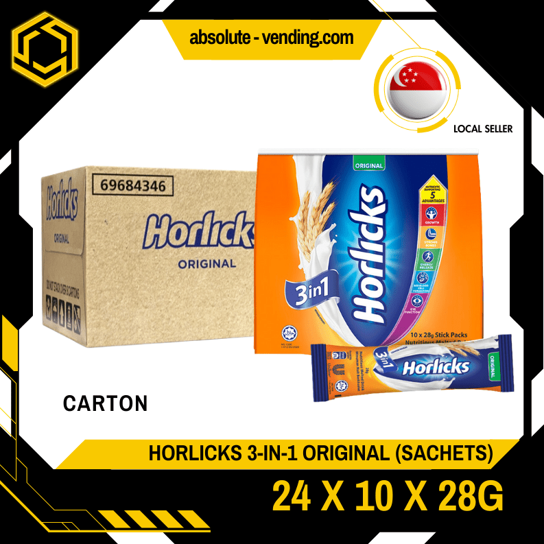 [CARTON] HORLICKS 3 - IN - 1 24 PACK X 10 X 28G (SACHET) - ABSOLUTE MART[CARTON] HORLICKS 3 - IN - 1 24 PACK X 10 X 28G (SACHET)