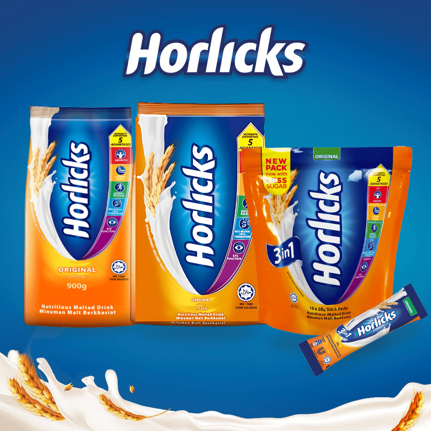 [CARTON] HORLICKS Original 6 X 1.65KG (PACKETS) - ABSOLUTE MART[CARTON] HORLICKS Original 6 X 1.65KG (PACKETS)Malt Drinks
