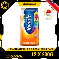 [CARTON] HORLICKS Original Refill Pack 900G X 12 (PACKETS) - ABSOLUTE MART[CARTON] HORLICKS Original Refill Pack 900G X 12 (PACKETS)