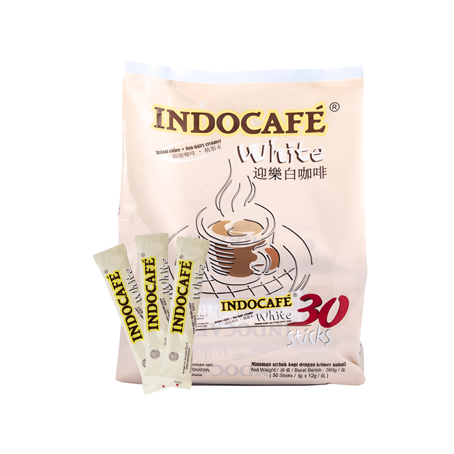 [CARTON] INDOCAFE White Coffee 12 Pack X 30 X 12G (SACHET) - ABSOLUTE MART[CARTON] INDOCAFE White Coffee 12 Pack X 30 X 12G (SACHET)Instant Coffees & Coffee Granules