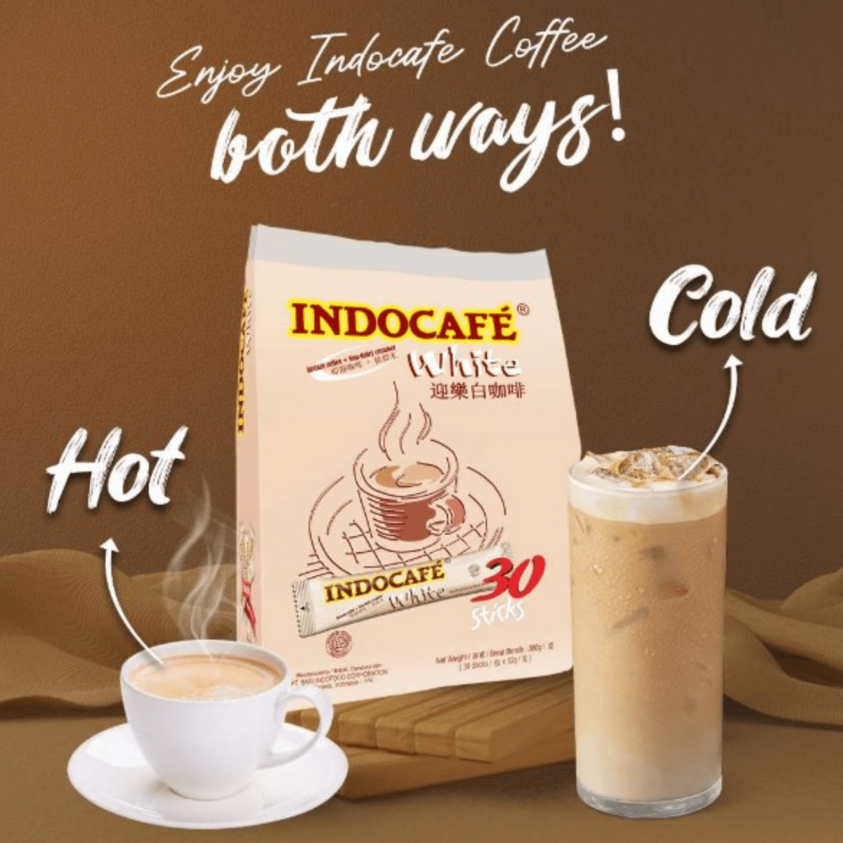 [CARTON] INDOCAFE White Coffee 12 Pack X 30 X 12G (SACHET) - ABSOLUTE MART[CARTON] INDOCAFE White Coffee 12 Pack X 30 X 12G (SACHET)Instant Coffees & Coffee Granules