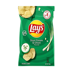 [CARTON] LAY'S Sour Cream & Onion 50G X 24 (PACKETS) - ABSOLUTE MART[CARTON] LAY'S Sour Cream & Onion 50G X 24 (PACKETS)Potato Chips