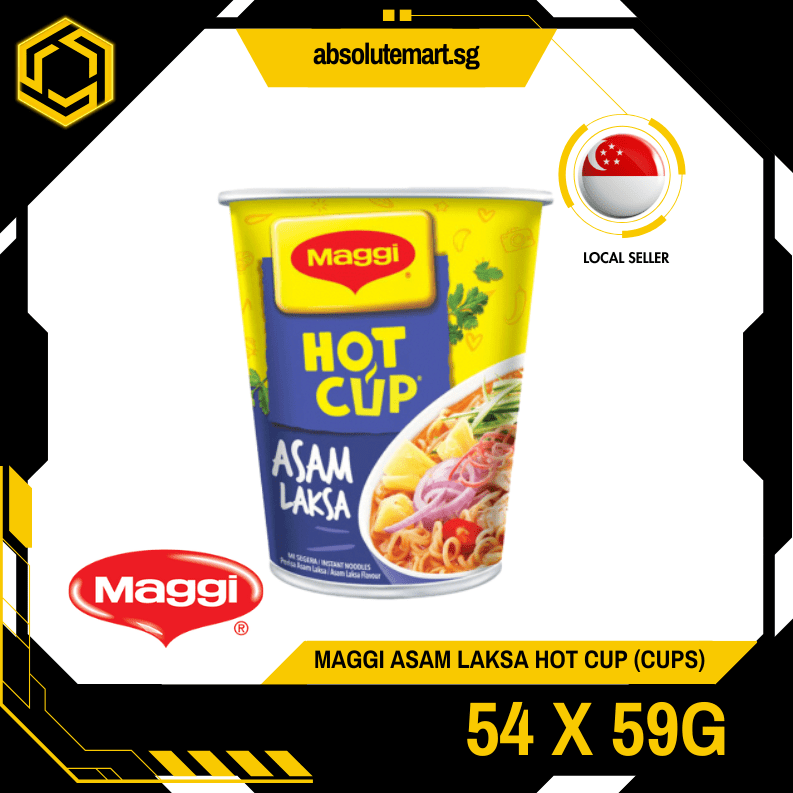 [CARTON] MAGGI Asam Laksa HOT CUP Noodles 59G X 54 (CUPS) - ABSOLUTE MART[CARTON] MAGGI Asam Laksa HOT CUP Noodles 59G X 54 (CUPS)