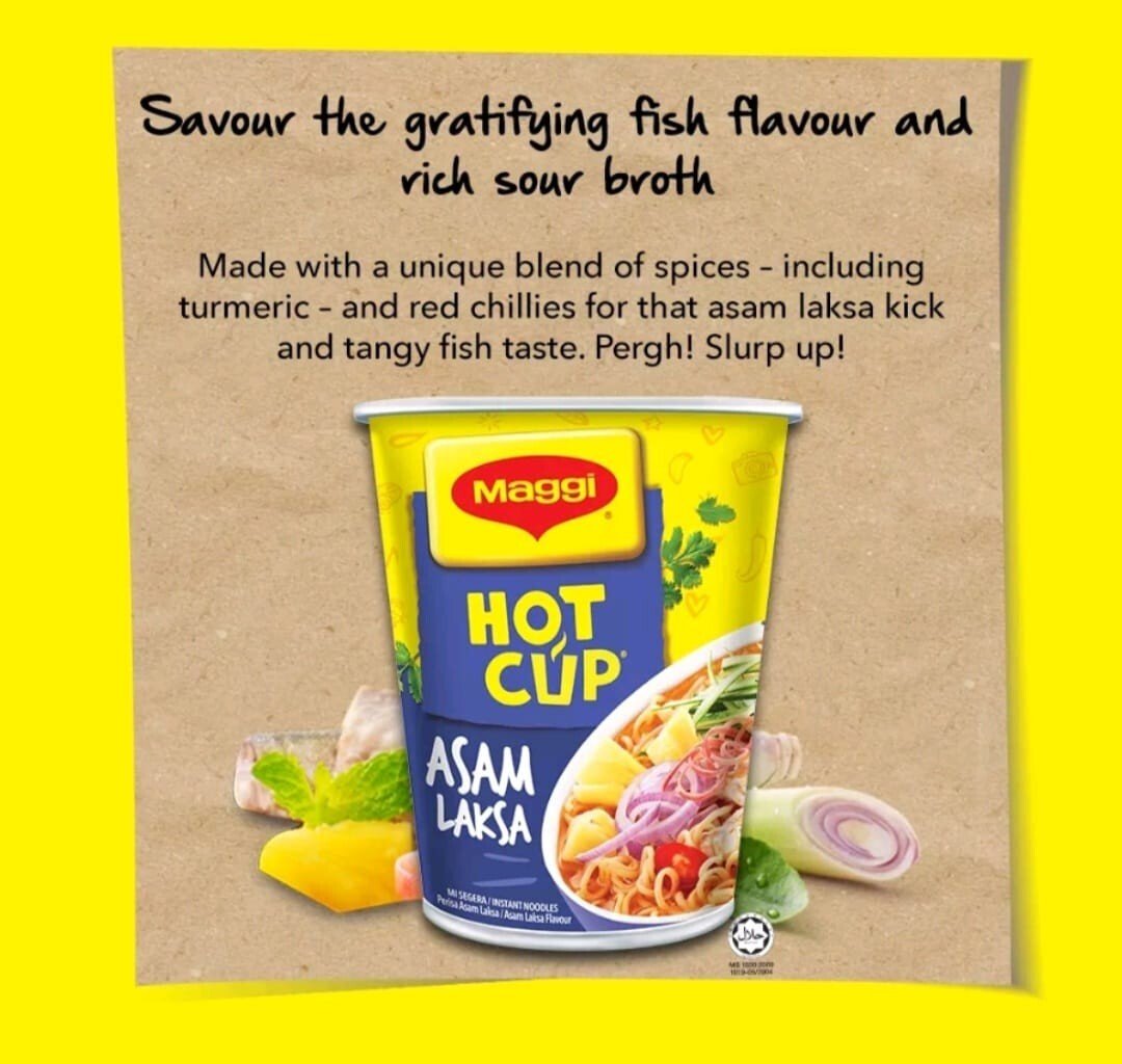 [CARTON] MAGGI Asam Laksa HOT CUP Noodles 59G X 54 (CUPS) - ABSOLUTE MART[CARTON] MAGGI Asam Laksa HOT CUP Noodles 59G X 54 (CUPS)
