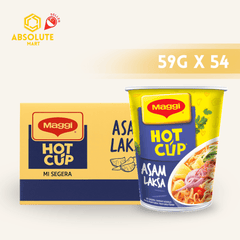 [CARTON] MAGGI Asam Laksa HOT CUP Noodles 59G X 54 (CUPS) - ABSOLUTE MART[CARTON] MAGGI Asam Laksa HOT CUP Noodles 59G X 54 (CUPS)Instant Noodles