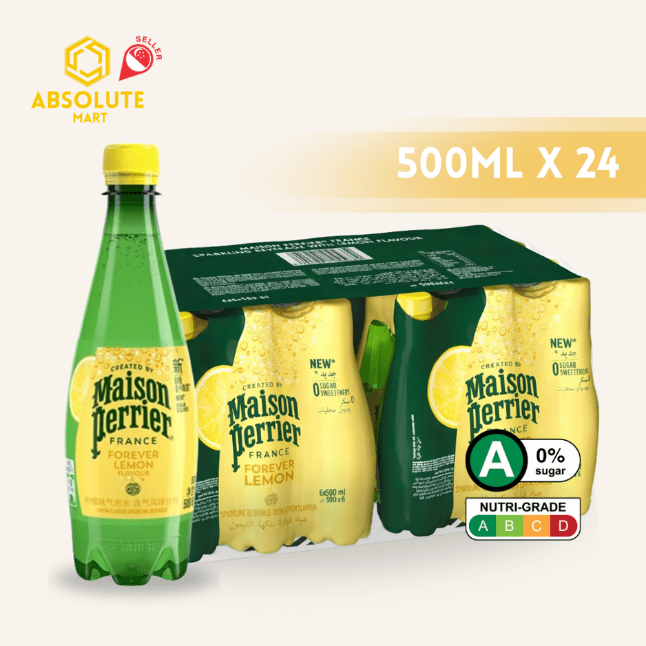 [CARTON] MAISON PERRIER Lemon Sparkling Mineral Water 500ML X 24 (BOTTLES) - ABSOLUTE MART[CARTON] MAISON PERRIER Lemon Sparkling Mineral Water 500ML X 24 (BOTTLES)Flavoured Sparkling Drinks