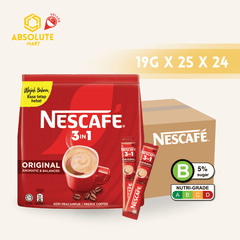 [CARTON] NESCAFE ORIGINAL 3 IN 1 24 PACK X 25 STICKS X 19G (SACHETS) - ABSOLUTE MART[CARTON] NESCAFE ORIGINAL 3 IN 1 24 PACK X 25 STICKS X 19G (SACHETS)Instant Coffees & Coffee Granules