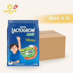 [CARTON] NESTLE Lactogrow Active 1 - 3 Years 850G X 12 (PACKETS) - ABSOLUTE MART[CARTON] NESTLE Lactogrow Active 1 - 3 Years 850G X 12 (PACKETS)Powdered Milk