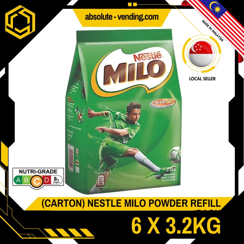 [CARTON] NESTLE MILO Powder Refill Pack 3.2KG X 6 (PACKETS) - ABSOLUTE MART[CARTON] NESTLE MILO Powder Refill Pack 3.2KG X 6 (PACKETS)
