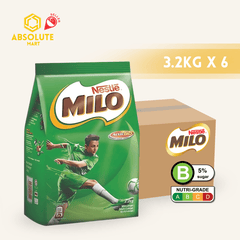 [CARTON] NESTLE MILO Powder Refill Pack 3.2KG X 6 (PACKETS) - ABSOLUTE MART[CARTON] NESTLE MILO Powder Refill Pack 3.2KG X 6 (PACKETS)Malt Drinks