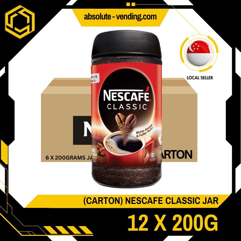 [CARTON] NESTLE Nescafe Classic 200G X 12 (GLASS) - ABSOLUTE MART[CARTON] NESTLE Nescafe Classic 200G X 12 (GLASS)