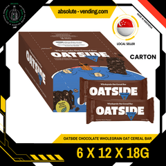 [CARTON] OATSIDE Chocolate Wholegrain Oat Cereal Bar 6 Pack X 12 X 18G - ABSOLUTE MART[CARTON] OATSIDE Chocolate Wholegrain Oat Cereal Bar 6 Pack X 12 X 18G
