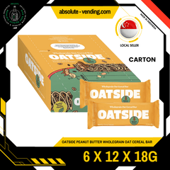 [CARTON] OATSIDE Peanut Butter Wholegrain Oat Cereal Bar 6 Pack X 12 X 18G - ABSOLUTE MART[CARTON] OATSIDE Peanut Butter Wholegrain Oat Cereal Bar 6 Pack X 12 X 18G