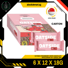 [CARTON] OATSIDE Strawberry Wholegrain Cereal Bar 6 Pack X 12 X 18G - ABSOLUTE MART[CARTON] OATSIDE Strawberry Wholegrain Cereal Bar 6 Pack X 12 X 18G