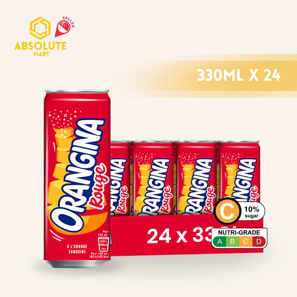 [CARTON] ORANGINA Rouge Blood Orange 330ML X 24 (CAN) - ABSOLUTE MART[CARTON] ORANGINA Rouge Blood Orange 330ML X 24 (CAN)Fruit Drinks