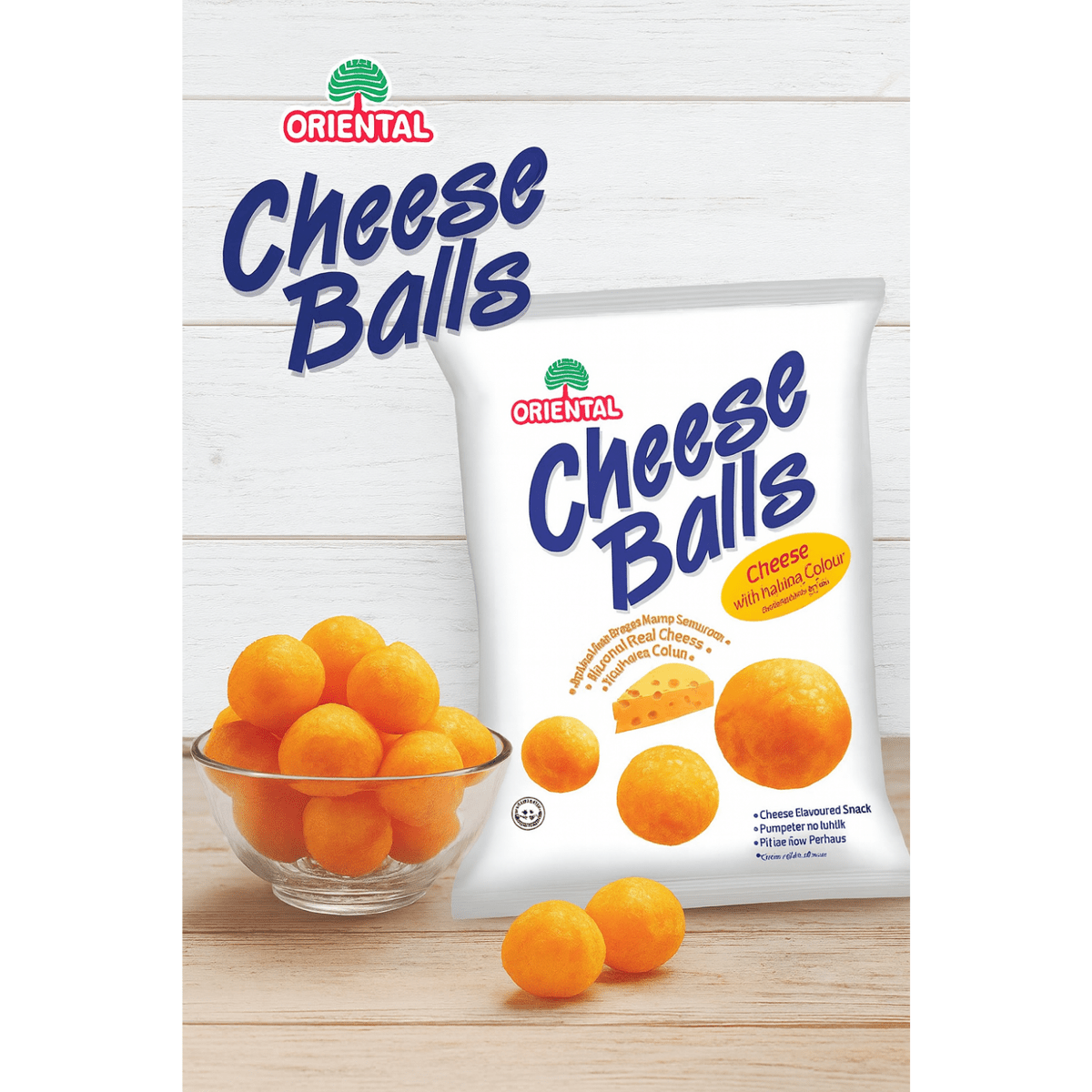[CARTON] ORIENTAL Cheese Balls 10 X 30 X 14G (PACKETS) - ABSOLUTE MART[CARTON] ORIENTAL Cheese Balls 10 X 30 X 14G (PACKETS)Puffed Snacks