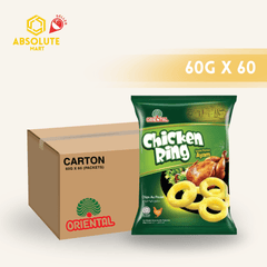[CARTON] ORIENTAL Chicken Rings 60 X 60G (PACKETS) - ABSOLUTE MART[CARTON] ORIENTAL Chicken Rings 60 X 60G (PACKETS)Puffed Snacks