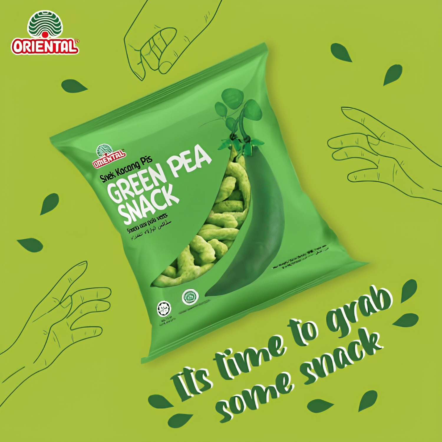 [CARTON] ORIENTAL Green Peas Snack 10 X 30 X 14G (PACKETS) - ABSOLUTE MART[CARTON] ORIENTAL Green Peas Snack 10 X 30 X 14G (PACKETS)Puffed Snacks