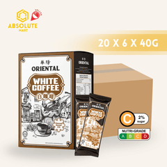 [CARTON] ORIENTAL White Coffee Charcoal Roasted 40G X 6S X 20 (SACHET) - ABSOLUTE MART[CARTON] ORIENTAL White Coffee Charcoal Roasted 40G X 6S X 20 (SACHET)Instant Coffees & Coffee Granules