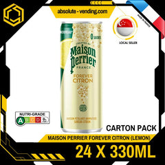 [CARTON] PERRIER Maison Lemon Sparkling Mineral Water 330ML X 24 (CANS) - ABSOLUTE MART[CARTON] PERRIER Maison Lemon Sparkling Mineral Water 330ML X 24 (CANS)