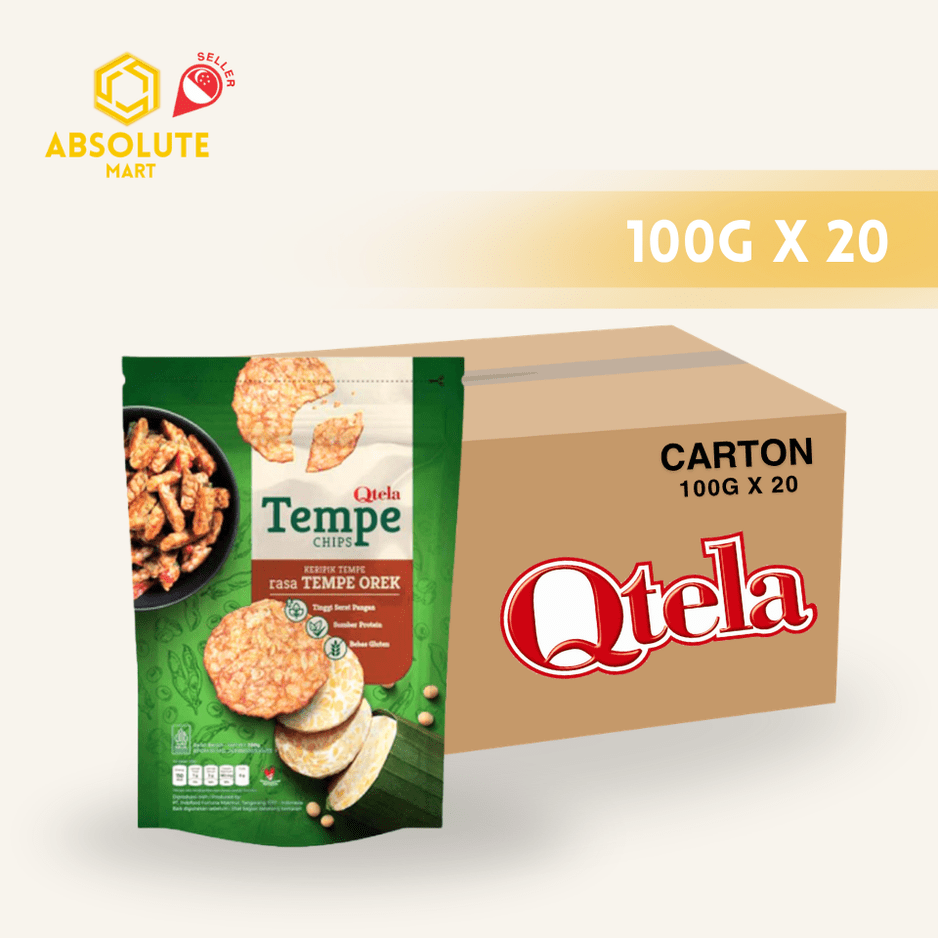 [CARTON] QTELA Tempe Chips 100G X 20 (PACKET) - ABSOLUTE MART[CARTON] QTELA Tempe Chips 100G X 20 (PACKET)Puffed Snacks
