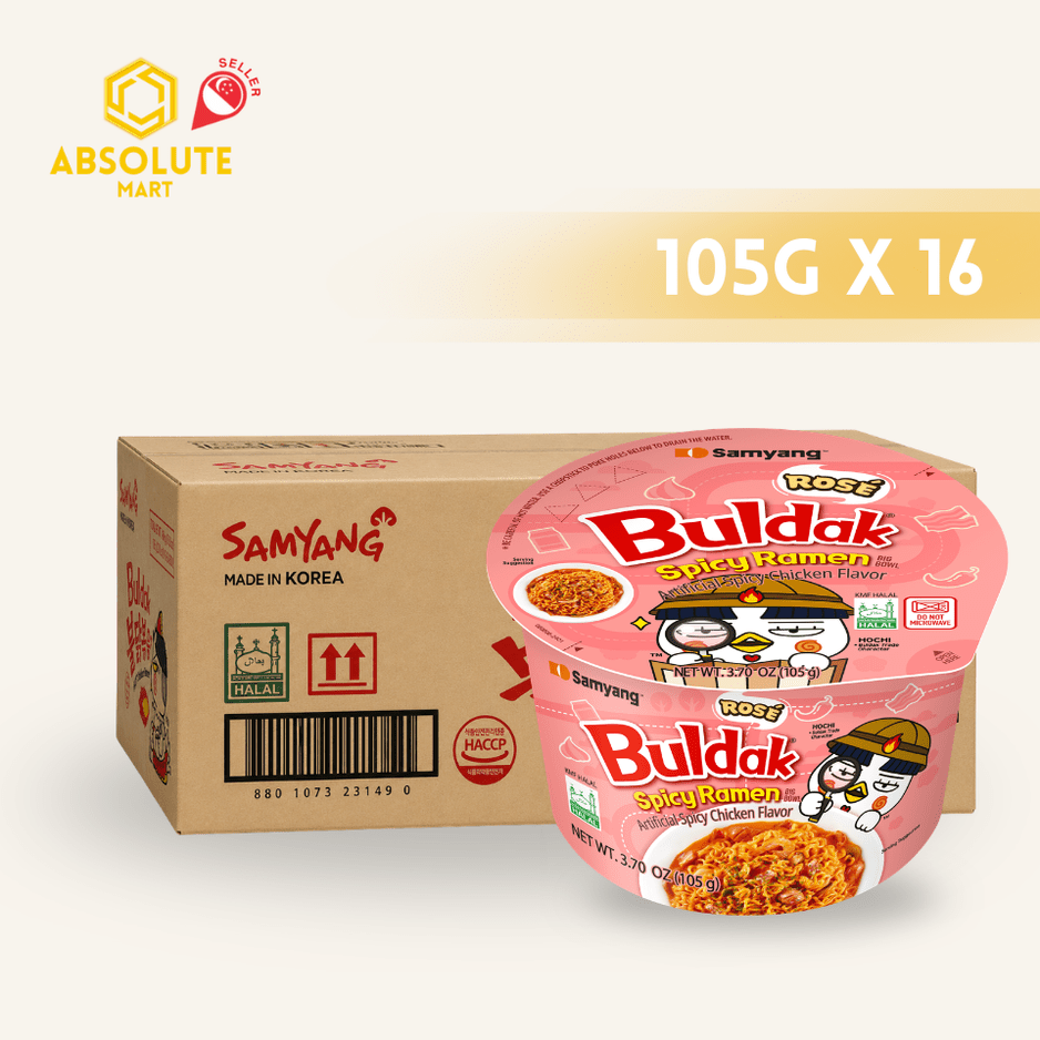 [CARTON] SAMYANG Hot Chicken Rose Ramen 105G X 16 (BOWL) - ABSOLUTE MART[CARTON] SAMYANG Hot Chicken Rose Ramen 105G X 16 (BOWL)Instant Noodles