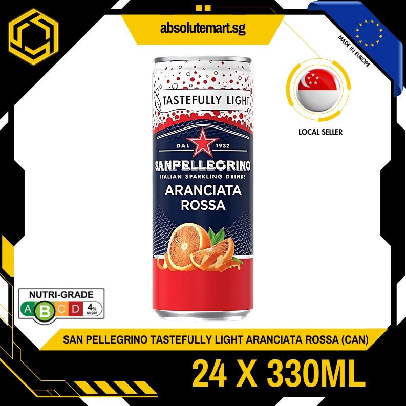 [CARTON] SAN PELLEGRINO Aranciata Rossa Tastefully Light Sparkling Beverage 330ML X 24 (CAN) - ABSOLUTE MART[CARTON] SAN PELLEGRINO Aranciata Rossa Tastefully Light Sparkling Beverage 330ML X 24 (CAN)