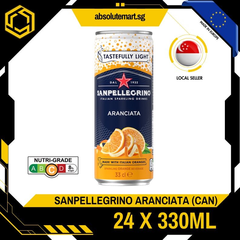 [CARTON] SAN PELLEGRINO Aranciata Tastefully Light Sparkling Beverage 330ML X 24 (CAN) - ABSOLUTE MART[CARTON] SAN PELLEGRINO Aranciata Tastefully Light Sparkling Beverage 330ML X 24 (CAN)