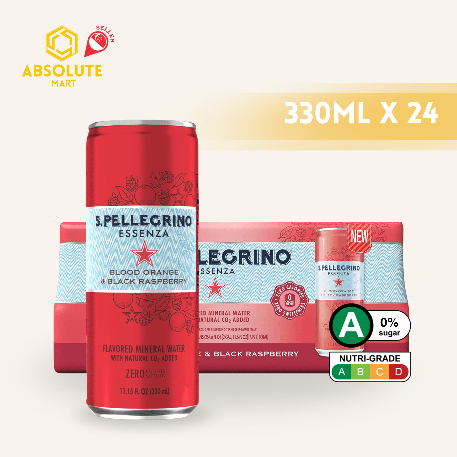 [CARTON] SAN PELLEGRINO Essenza Blood Orange & Black Raspberry 330ML X 24 (CAN) - ABSOLUTE MART[CARTON] SAN PELLEGRINO Essenza Blood Orange & Black Raspberry 330ML X 24 (CAN)Fruity Sparkling Drinks