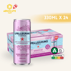 [CARTON] SAN PELLEGRINO Essenza Dark Morello Cherry & Pomegranate 330ML X 24 (CAN) - ABSOLUTE MART[CARTON] SAN PELLEGRINO Essenza Dark Morello Cherry & Pomegranate 330ML X 24 (CAN)Fruity Sparkling Drinks