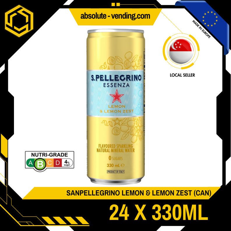 [CARTON] SAN PELLEGRINO Essenza Lemon & Lemon Zest 330ML X 24 (CAN) - ABSOLUTE MART[CARTON] SAN PELLEGRINO Essenza Lemon & Lemon Zest 330ML X 24 (CAN)