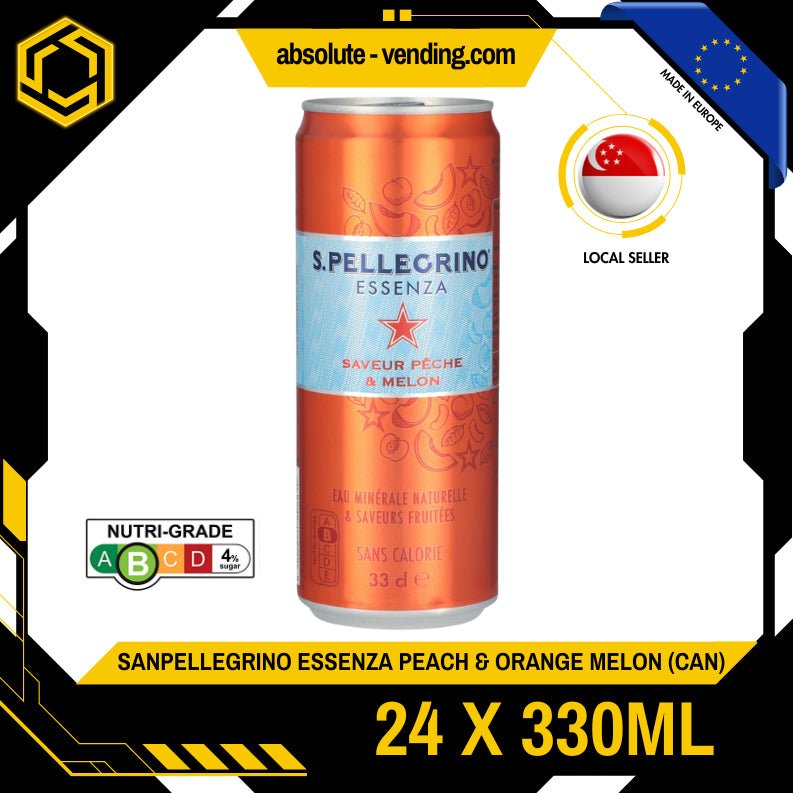 [CARTON] SAN PELLEGRINO Essenza Peach & Orange Melon 330ML X 24 (CAN) - ABSOLUTE MART[CARTON] SAN PELLEGRINO Essenza Peach & Orange Melon 330ML X 24 (CAN)