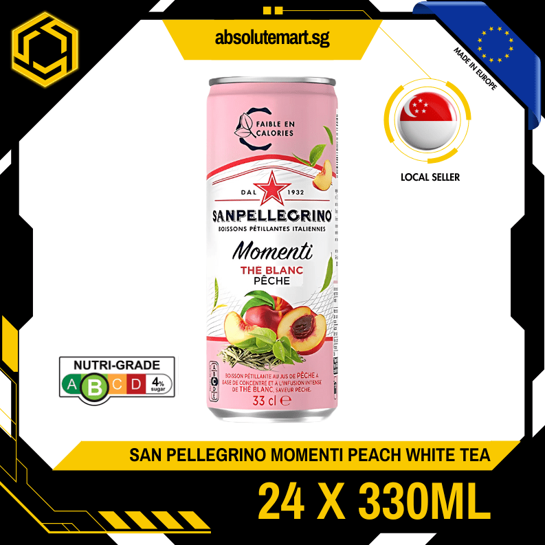 [CARTON] SAN PELLEGRINO Momenti Peach White Tea 330ML X 24 (CAN) - ABSOLUTE MART[CARTON] SAN PELLEGRINO Momenti Peach White Tea 330ML X 24 (CAN)
