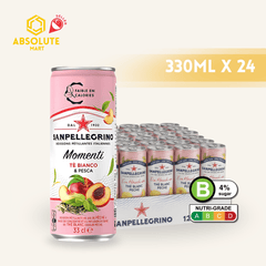 [CARTON] SAN PELLEGRINO Momenti Peach White Tea 330ML X 24 (CAN) - ABSOLUTE MART[CARTON] SAN PELLEGRINO Momenti Peach White Tea 330ML X 24 (CAN)Flavoured Sparkling Drinks