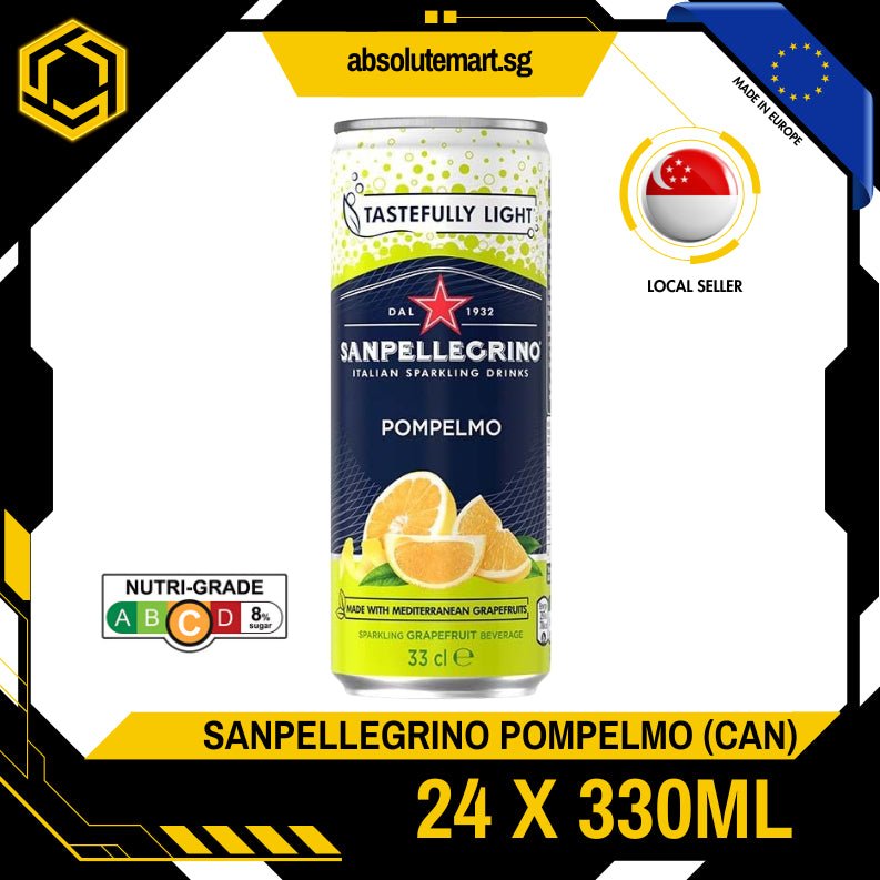 [CARTON] SAN PELLEGRINO Pompelmo Tastefully Light Sparkling Beverage 330ML X 24 (CAN) - ABSOLUTE MART[CARTON] SAN PELLEGRINO Pompelmo Tastefully Light Sparkling Beverage 330ML X 24 (CAN)