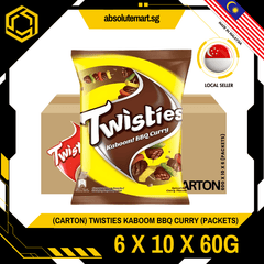 [CARTON] TWISTIES BBQ Curry 60G X 10 X 6 (PACKETS) - ABSOLUTE MART[CARTON] TWISTIES BBQ Curry 60G X 10 X 6 (PACKETS)