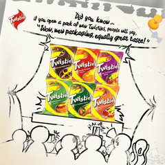 [CARTON] TWISTIES Cheddar Cheese 60G X 10 X 6 (PACKETS) - ABSOLUTE MART[CARTON] TWISTIES Cheddar Cheese 60G X 10 X 6 (PACKETS)Corn Chips