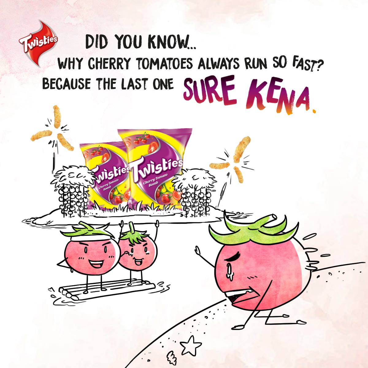 [CARTON] TWISTIES Cherry Tomato 60G X 10 X 6 (PACKETS) - ABSOLUTE MART[CARTON] TWISTIES Cherry Tomato 60G X 10 X 6 (PACKETS)
