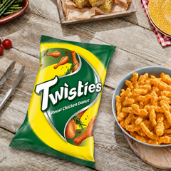 [CARTON] TWISTIES Roasted Chicken Dance 140G X 18 (PACKETS) - ABSOLUTE MART[CARTON] TWISTIES Roasted Chicken Dance 140G X 18 (PACKETS)Corn Chips