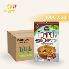 [CARTON] WOH Tempeh Chips BBQ 100G X 20 (PACKET) - ABSOLUTE MART[CARTON] WOH Tempeh Chips BBQ 100G X 20 (PACKET)Puffed Snacks